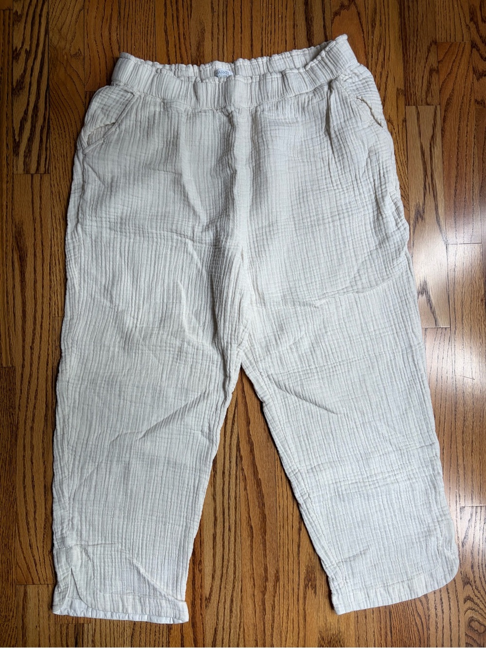 Market & Spruce 100% Cotton Cream Gauze Pull-On Capris